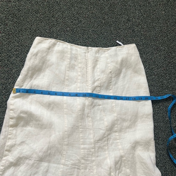 SIXTH SENSE 100% Linen White Mermaid A-Line Lightweight Modest Maxi Skirt Sz XL - Picture 13 of 15